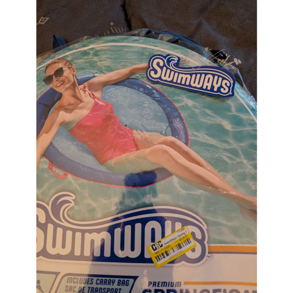 SwimWays Premium Springfloat Papasan Pool Float Blue Red One Size - Picture 5 of 6